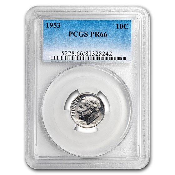 1953 Roosevelt Dime PR-66 PCGS 1953 Roosevelt Dime PR-66 PCGS